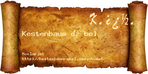 Kestenbaum Ábel névjegykártya