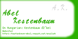 abel kestenbaum business card
